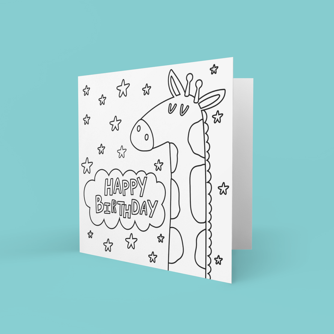 Colour Me Cards: Giraffe