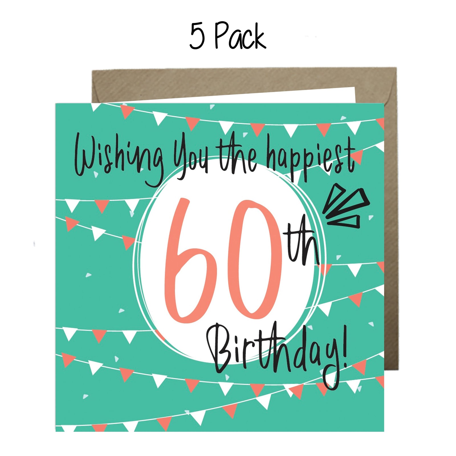 Wholesale - Happy 60th Birthday Greeting Cards Chasing Cards 