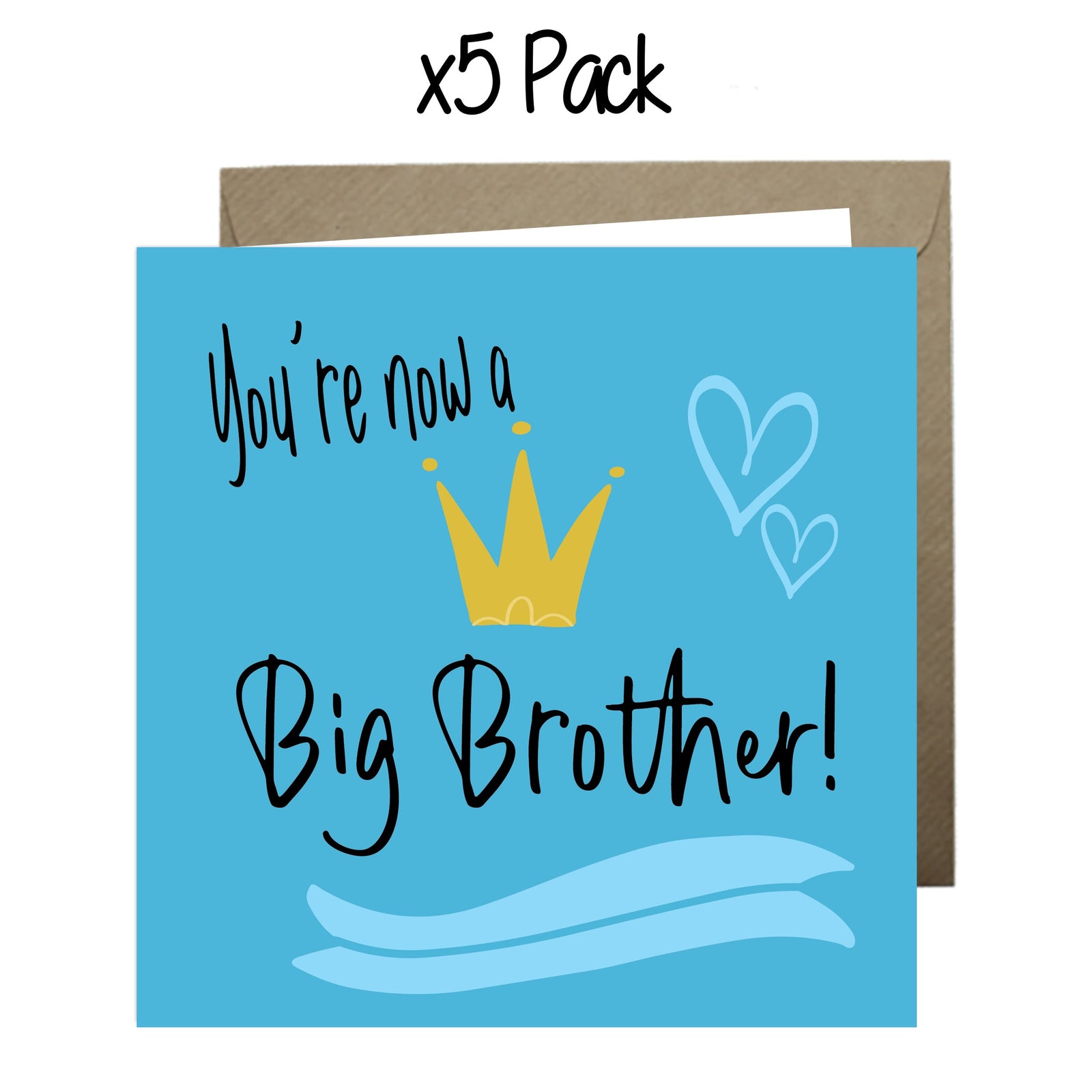 Wholesale - You're Now A Big Brother Greeting Cards Paper Heart 