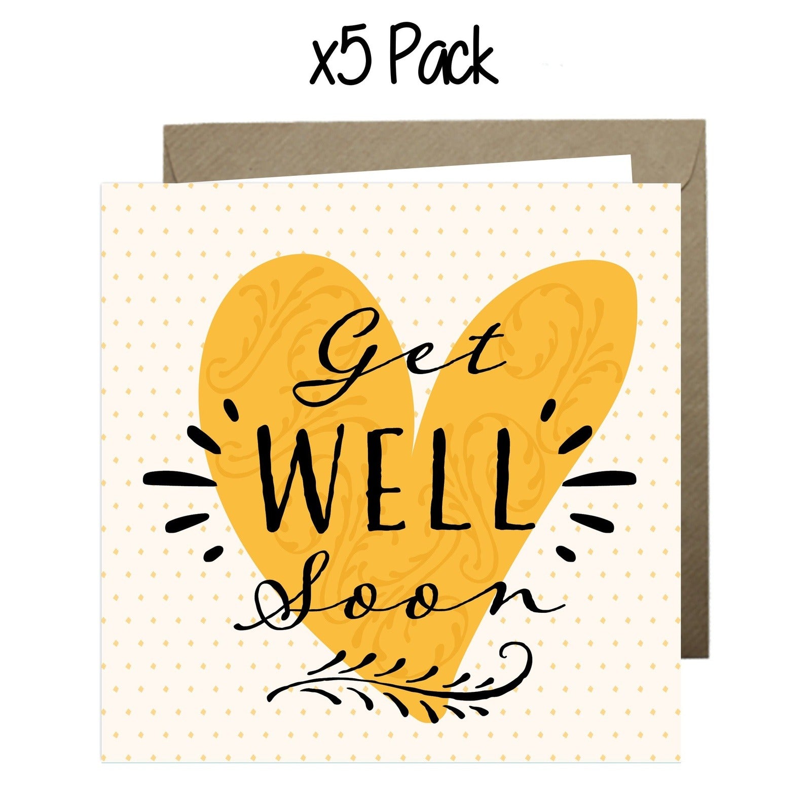 Wholesale - Get Well Soon Greeting Cards Paper Heart 