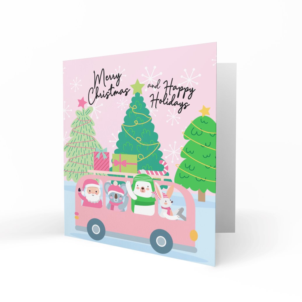 'Merry Christmas & Happy Holidays' Greeting Cards Chasing Cards 