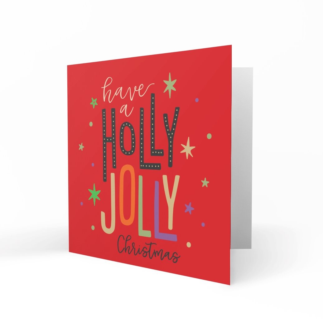 'Have a Holly Jolly Christmas' Greeting Cards Chasing Cards 