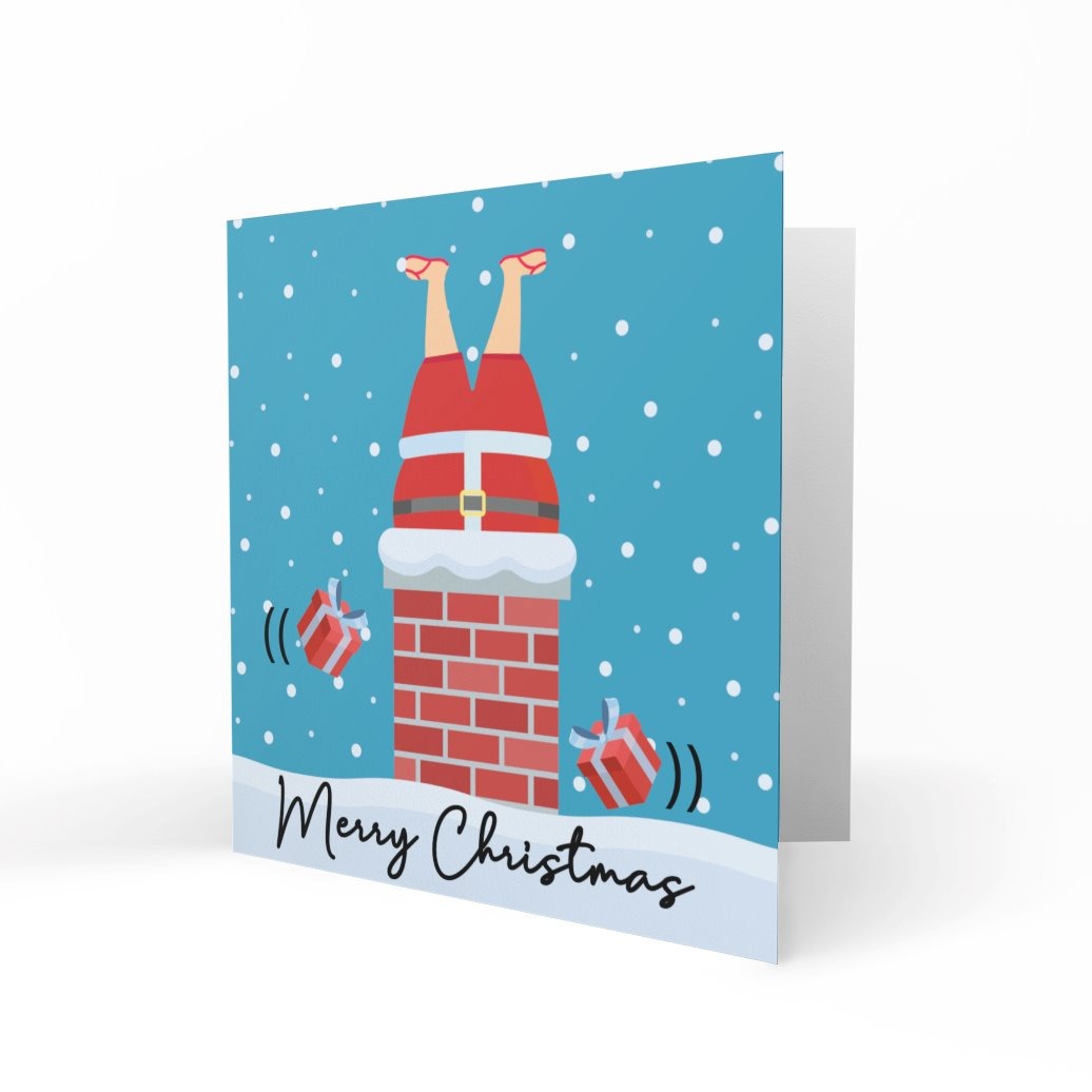 &#39;When Santa Got Stuck&#39; Greeting Cards Chasing Cards 