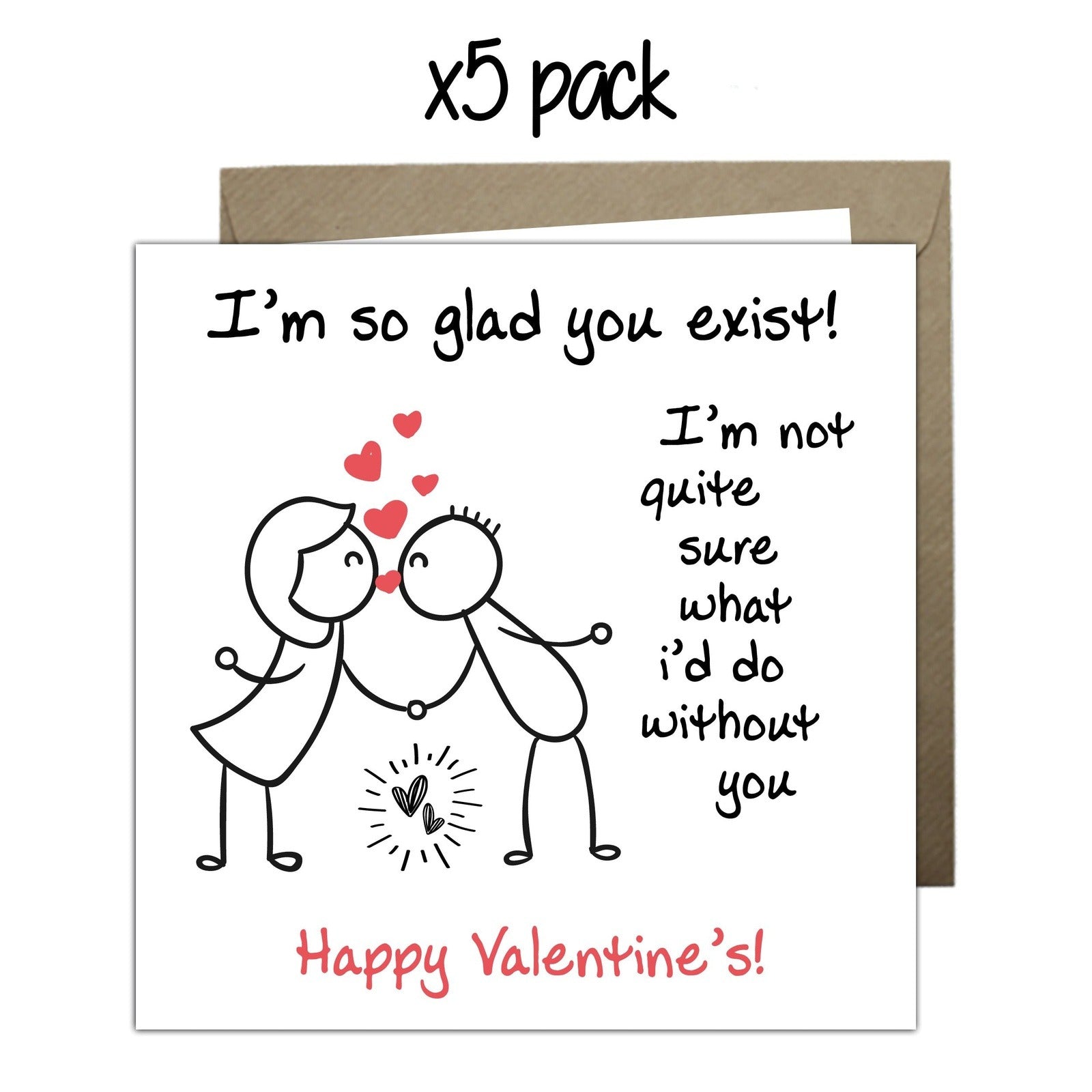 Wholesale - 'I'm So Glad You Exist' Greeting Cards Chasing Cards 
