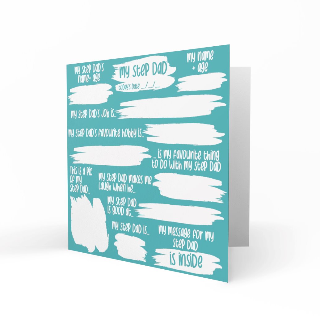 My Step Dad Keepsake Card Greeting Cards Chasing Cards 