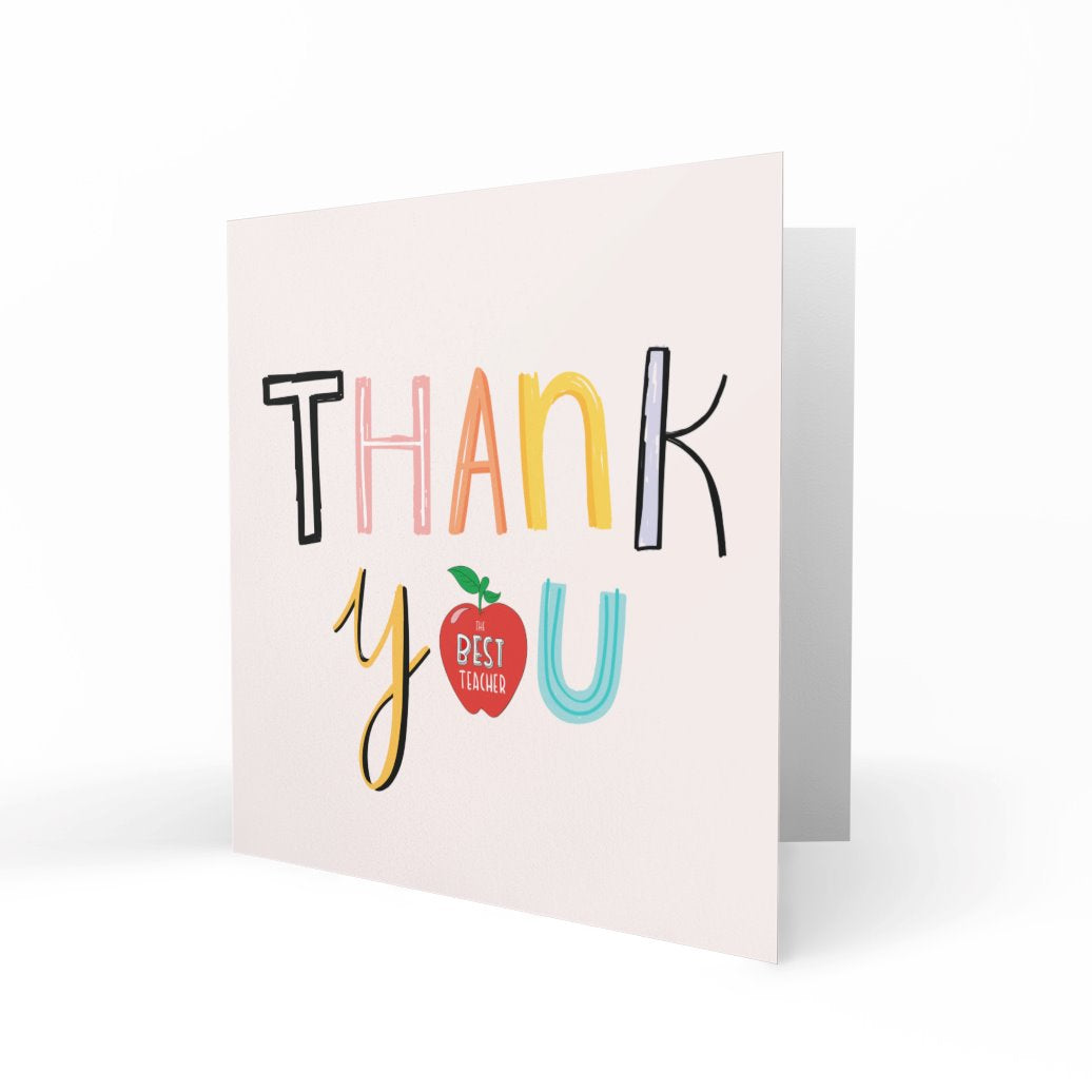 Thank You - The Best Teacher Greeting Cards Chasing Cards 