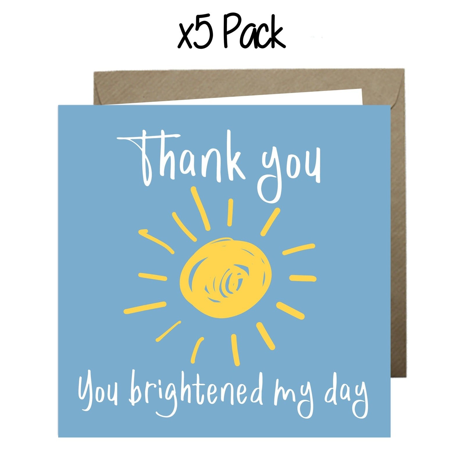 Wholesale - You Brightened My Day Greeting Cards Paper Heart 