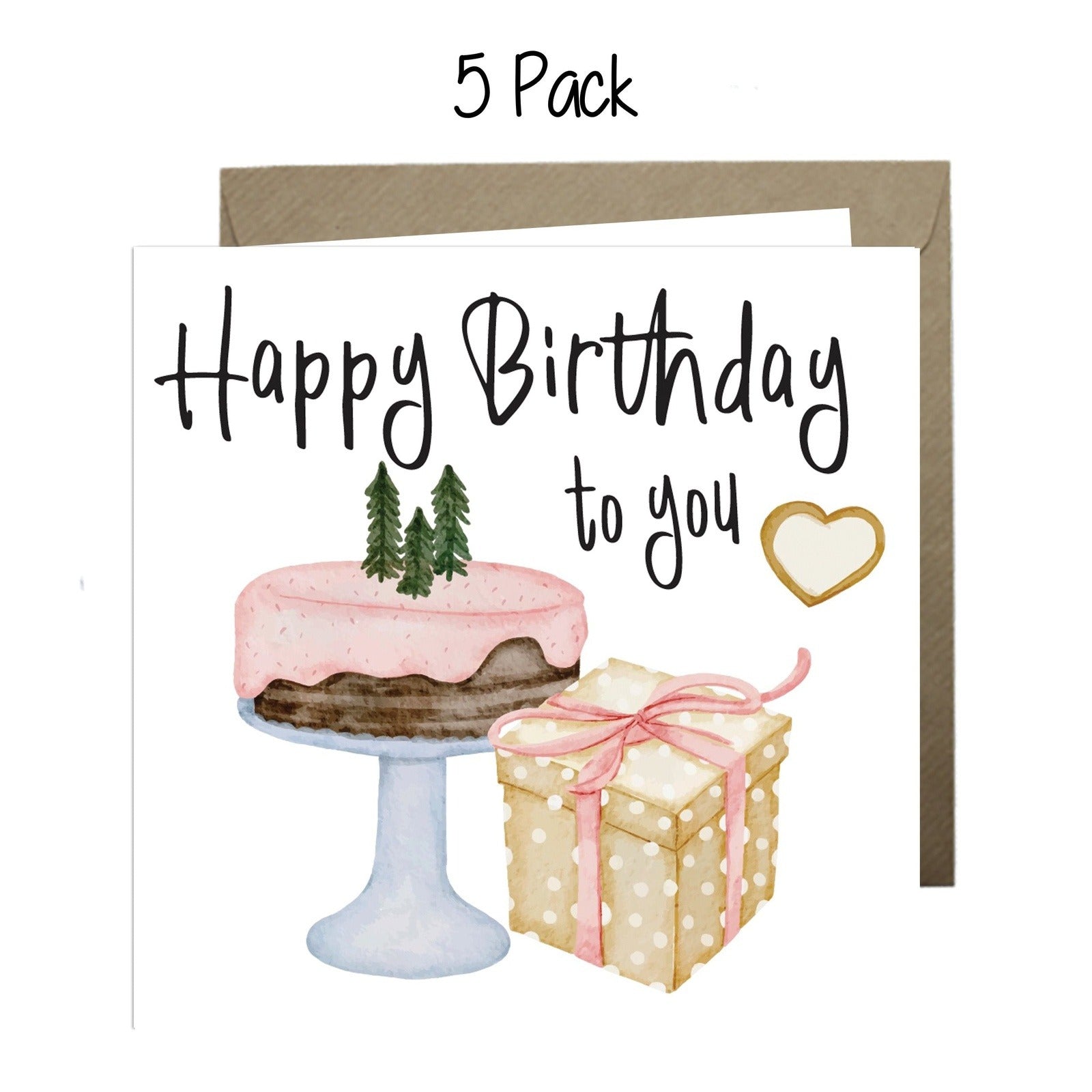 Wholesale - Happy Birthday To You Greeting Cards Paper Heart 