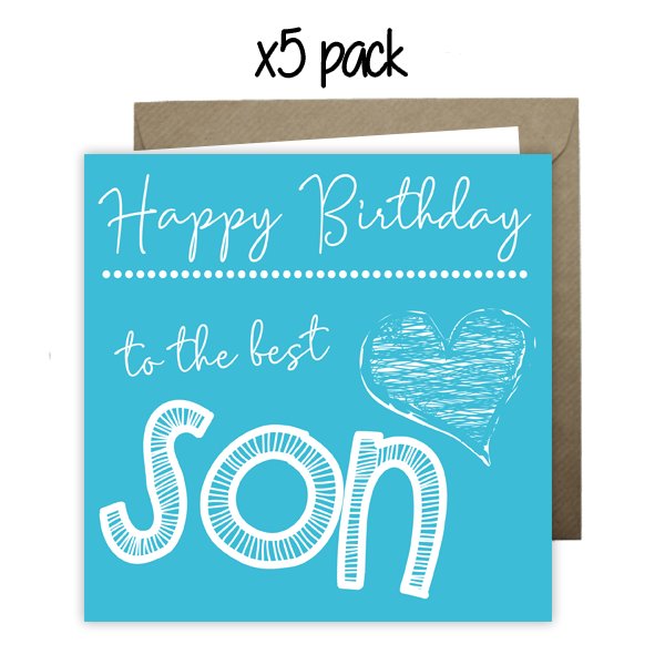 Wholesale - 'To The Best Son' Happy Doodle Card Greeting Cards Happy Doodle 