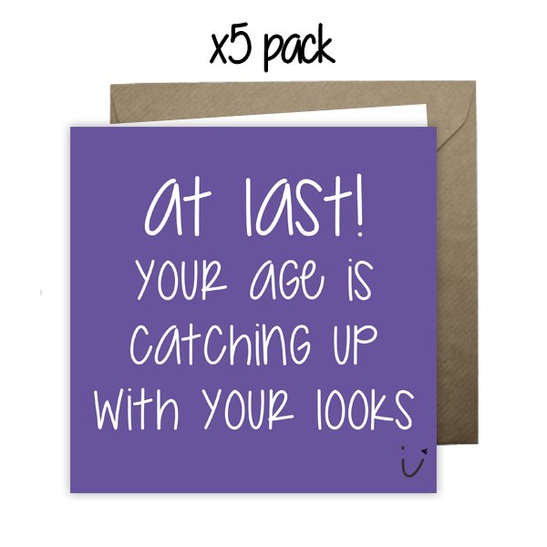 Wholesale - 'Your Age is Catching Up With Your Looks' Sarki Cards Greeting Cards Sarki Cards 