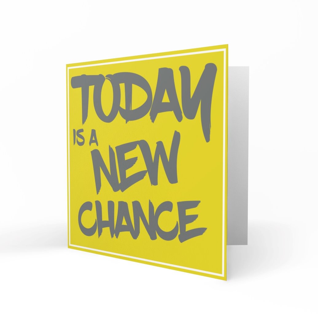 &#39;Today Is A New Chance&#39; Greeting Cards Yip Yap 