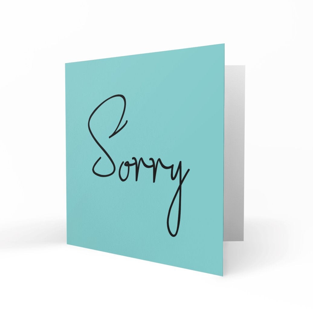 'Sorry' Greeting Cards Chasing Cards 