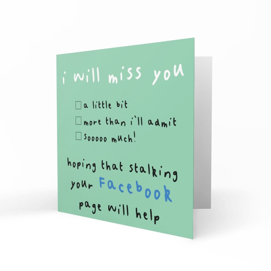 Wholesale - Facebook Stalking Greeting Cards Paper Heart 