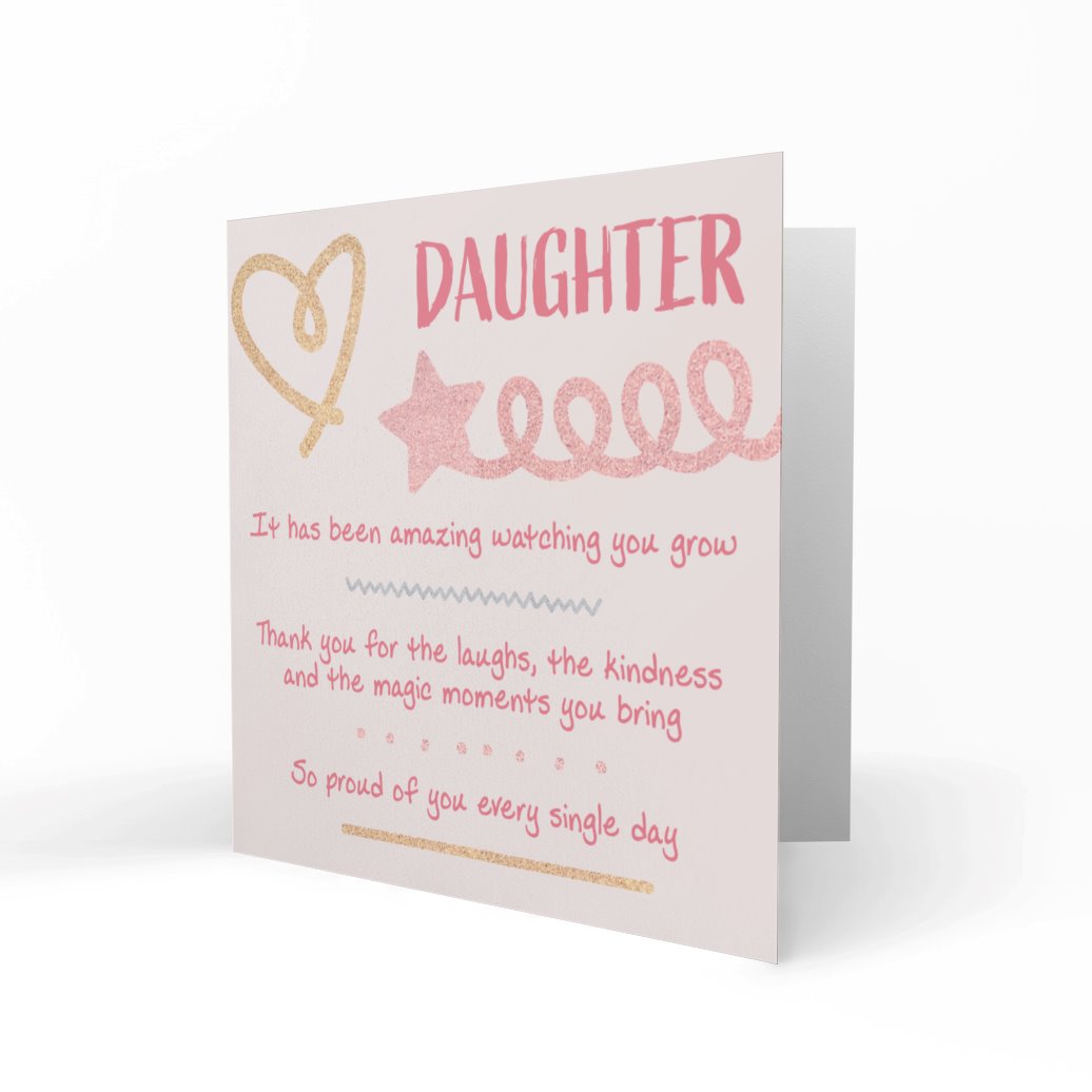 'Daughter' Greeting Cards Happy Doodle 