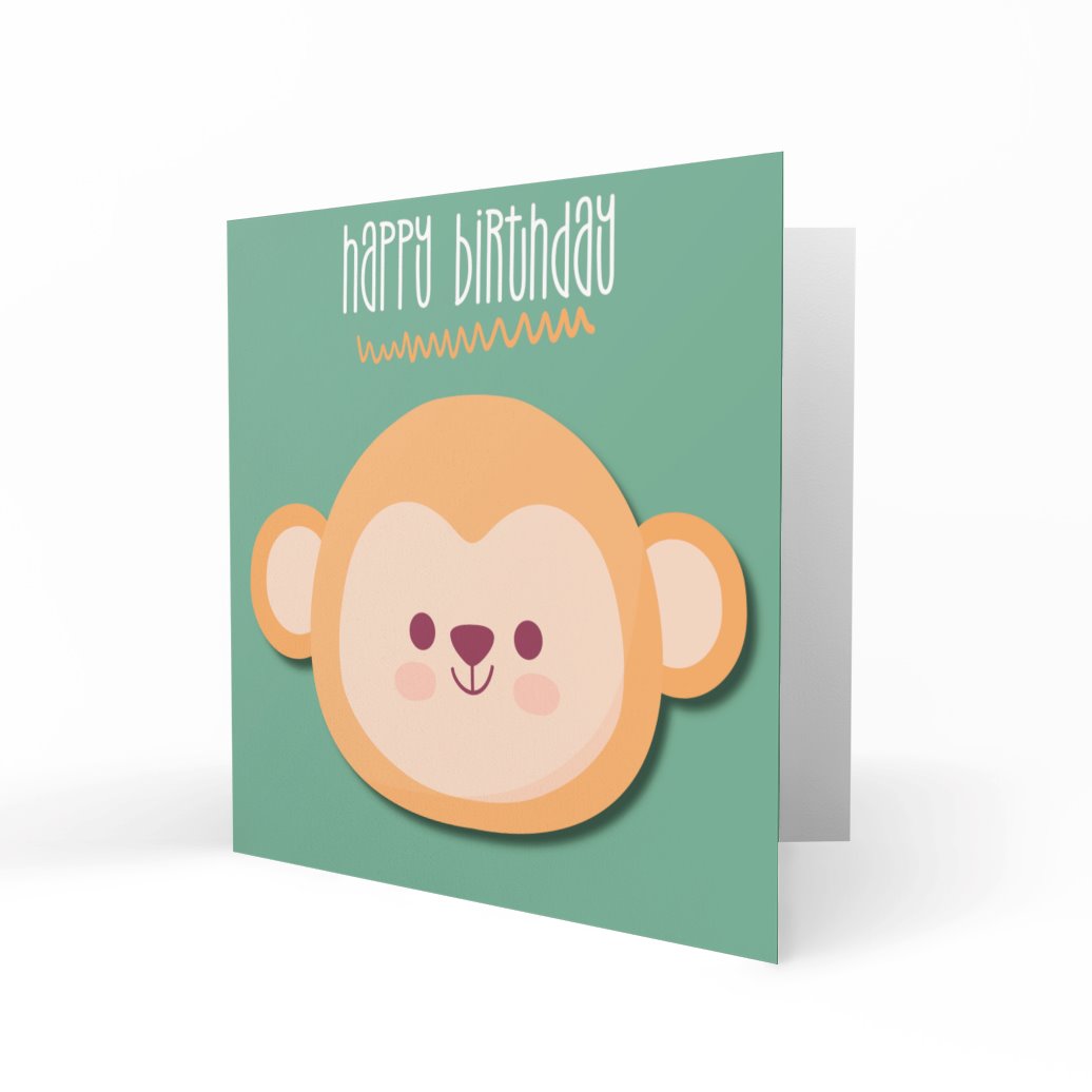 'Cutie Monkey' Greeting Cards Dotty Cloud 