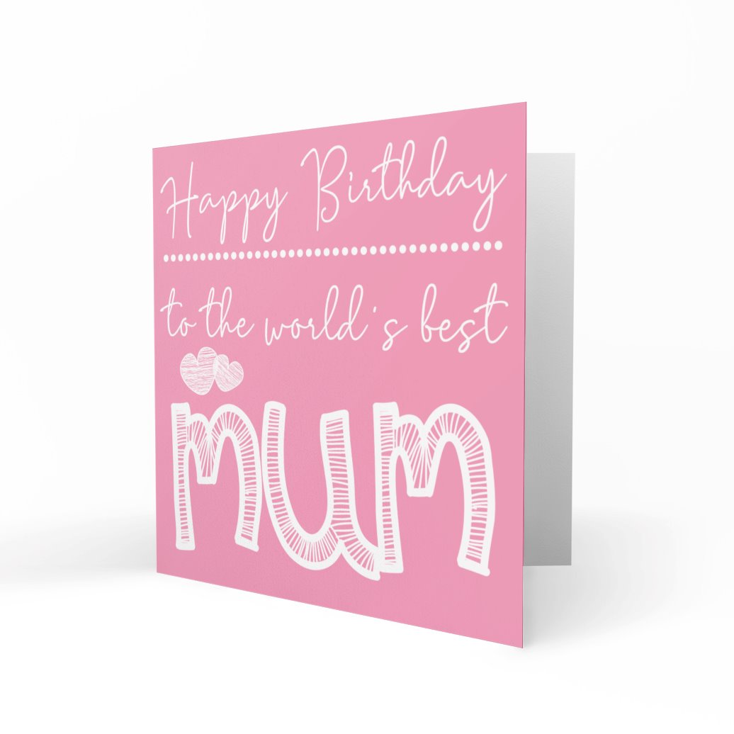 'To The World's Best Mum' Greeting Cards Happy Doodle 