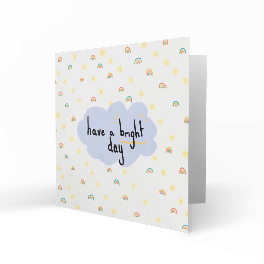 'Have A Bright Day' Greeting Cards chasing cards 