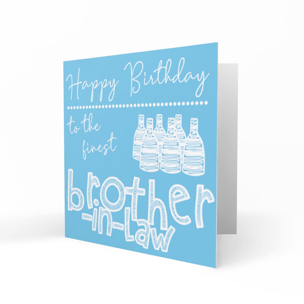 'To The Finest Brother-In-Law' Greeting Cards Happy Doodle 