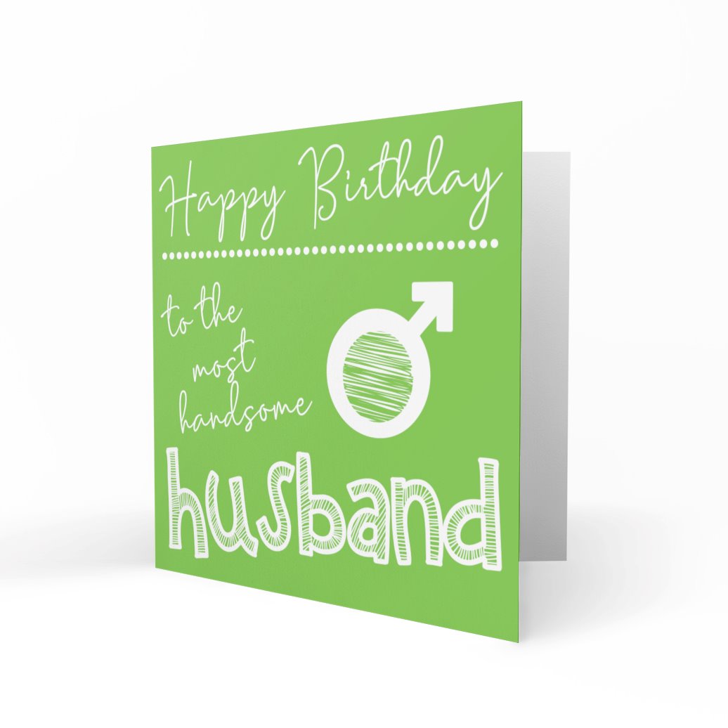 'To The Most Handsome Husband' Greeting Cards Happy Doodle 