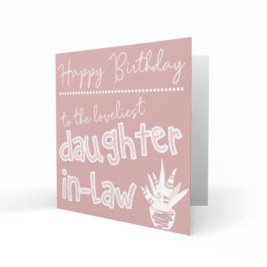 'To The Loveliest Daughter-In-Law' Greeting Cards Happy Doodle 