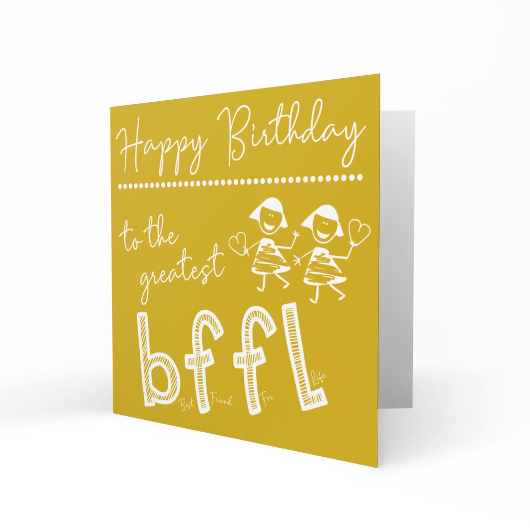 'To The Greatest BFFL' Greeting Cards Happy Doodle 