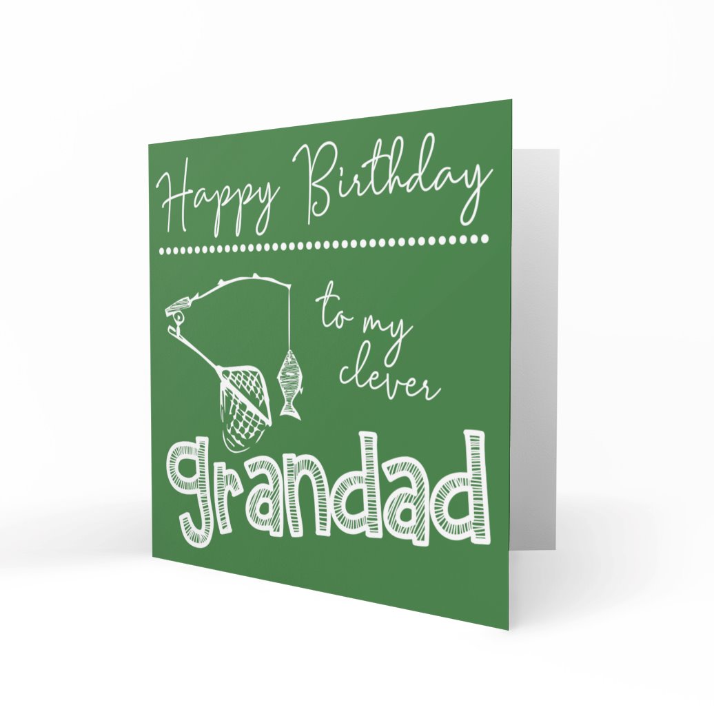 'To My Clever Grandad' Greeting Cards Happy Doodle 