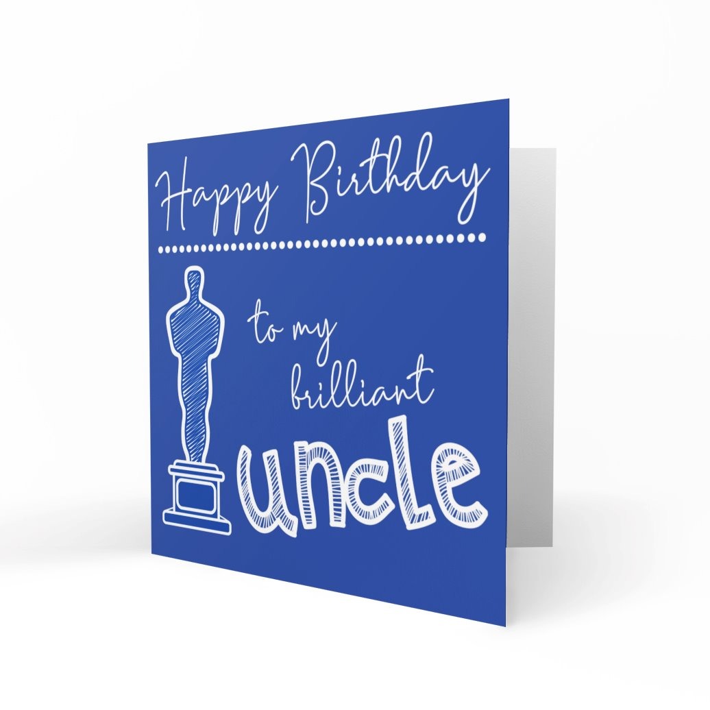 'To My Brilliant Uncle' Greeting Cards Happy Doodle 