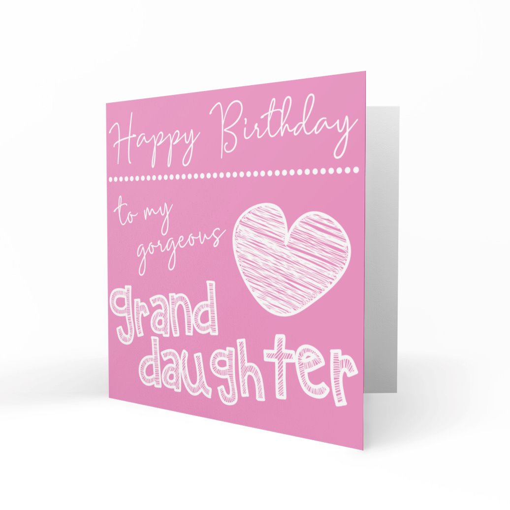 To My Gorgeous Granddaughter Greeting Cards Happy Doodle 