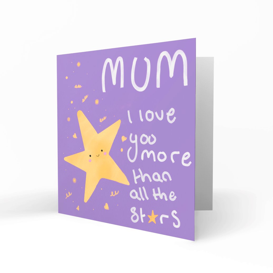 'Mum, I Love You More Than All The Stars' Greeting Cards chasing cards 