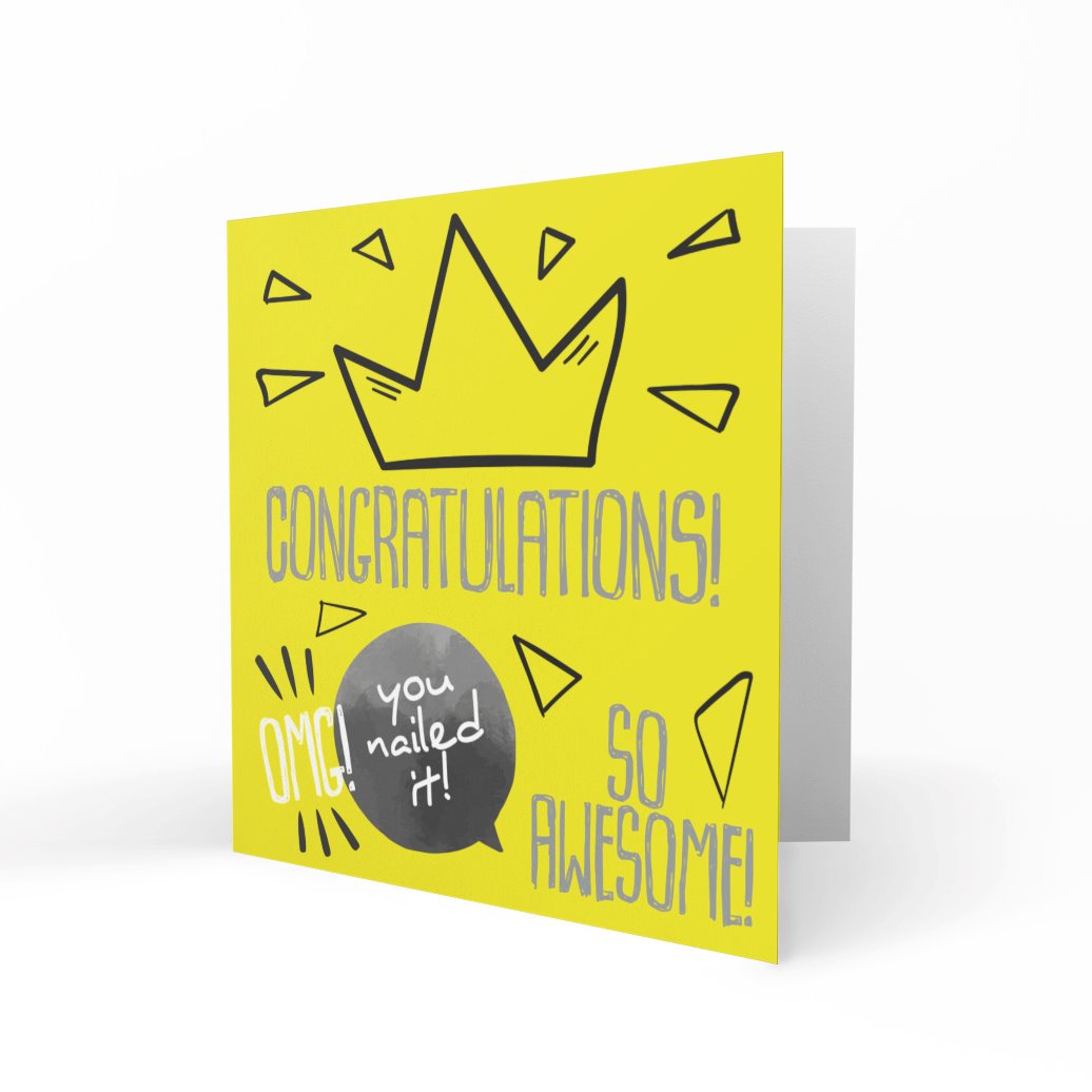 'Congratulations, You Nailed it!' Greeting Cards Chasing Cards 