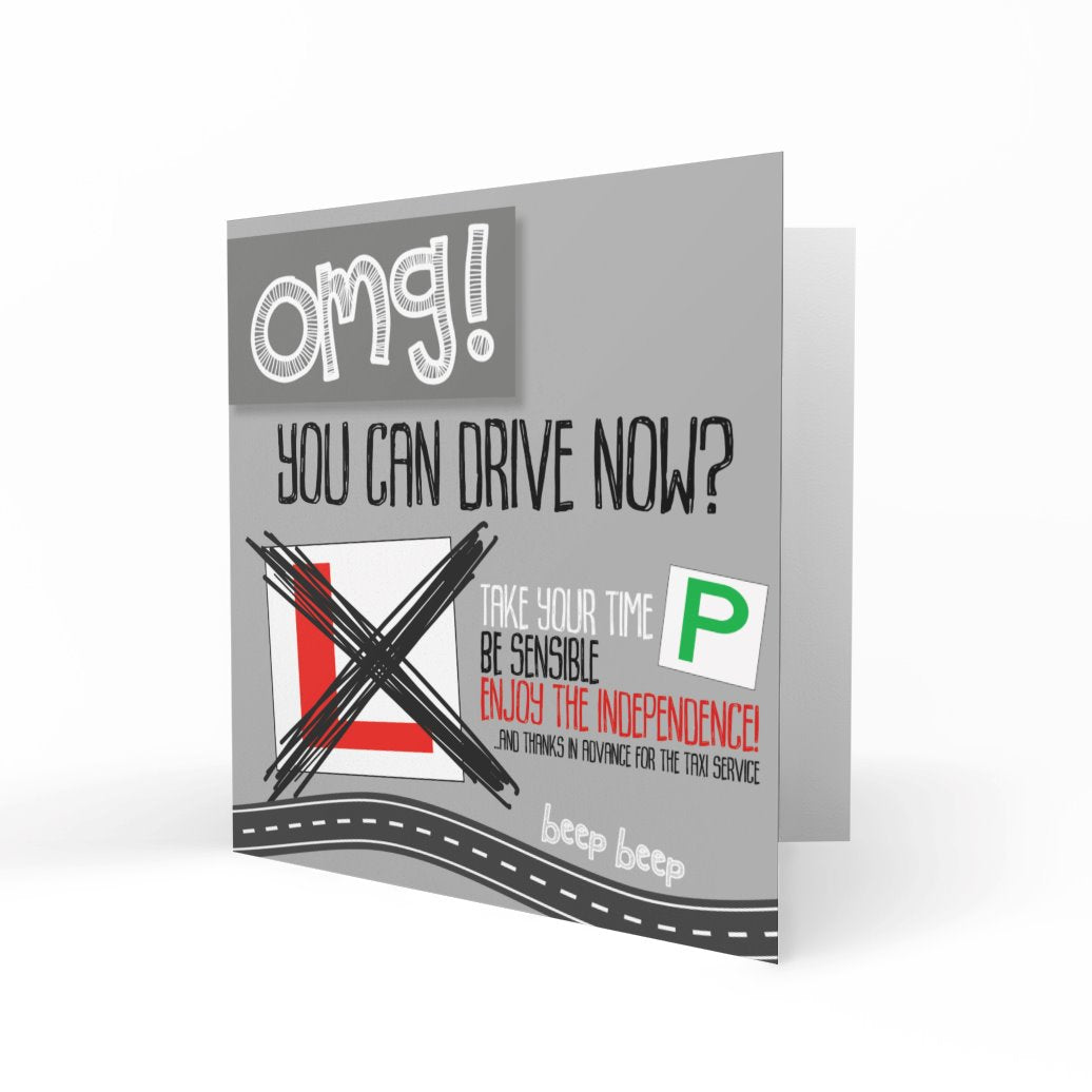 'OMG, You Can Drive Now?' Greeting Cards Chasing Cards 