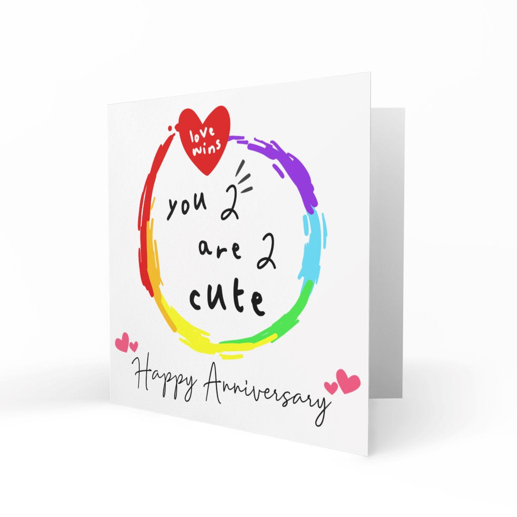 'You 2 are 2 Cute' Greeting Cards One Love 