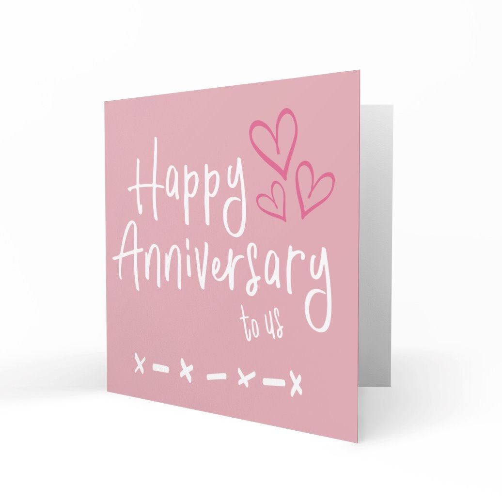 Happy Anniversary To Us Greeting Cards Paper Heart 