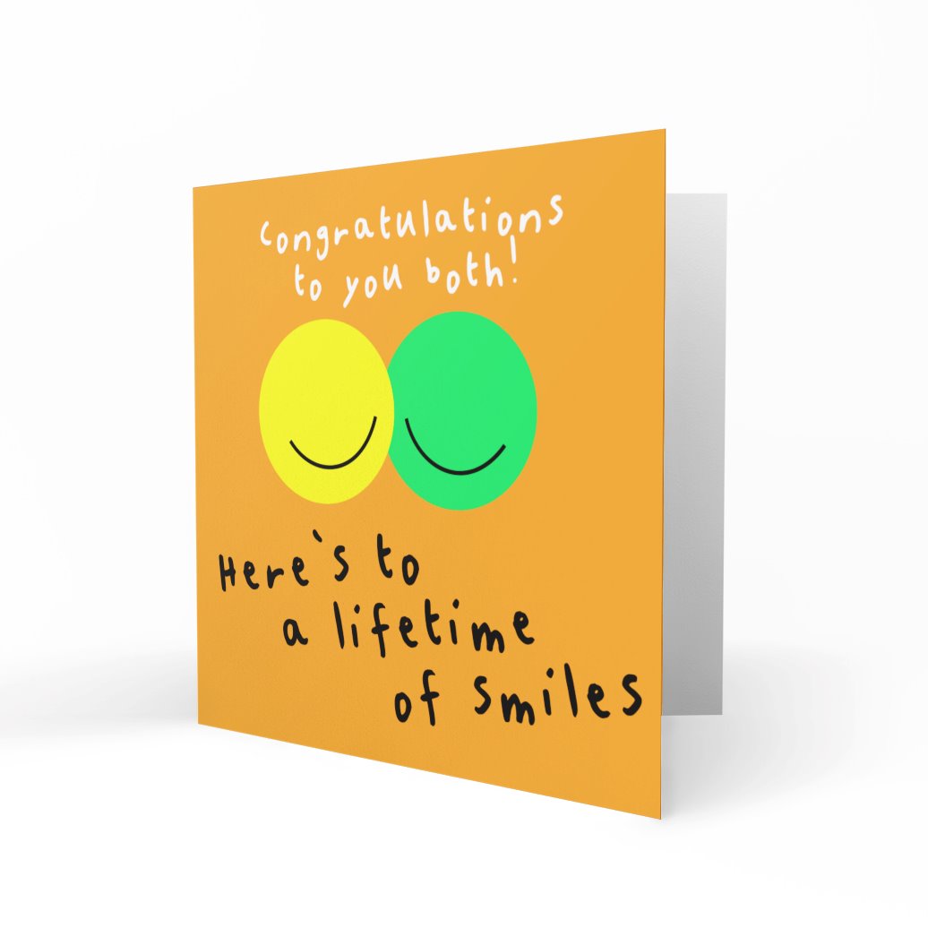 'Lifetime of Smiles' Greeting Cards Paper Heart 