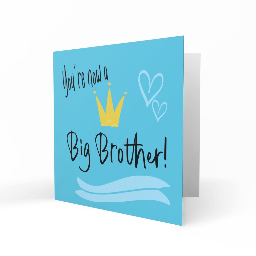 You're Now A Big Brother Greeting Cards Paper Heart 