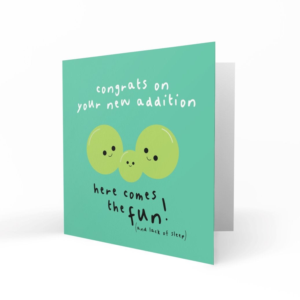 'Congrats on Your New Addition' Greeting Cards Paper Heart 