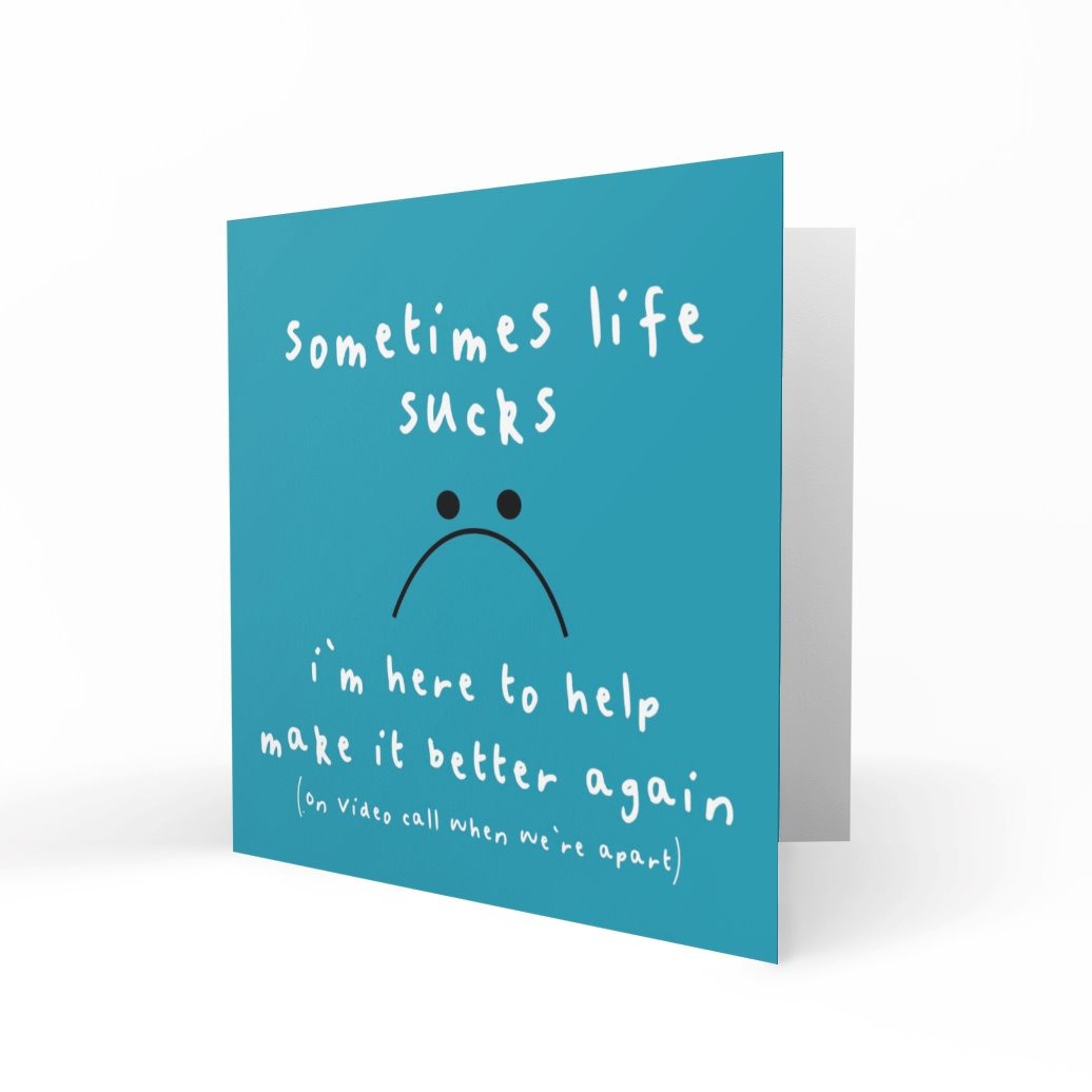 'Sometimes Life Sucks' Greeting Cards Paper Heart 