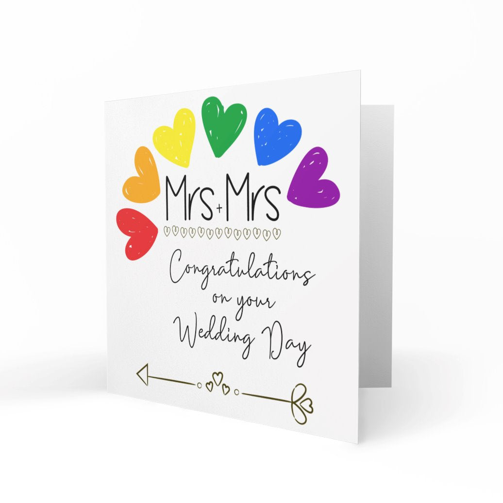 Wholesale - Mrs & Mrs Congratulations Greeting Cards One Love 