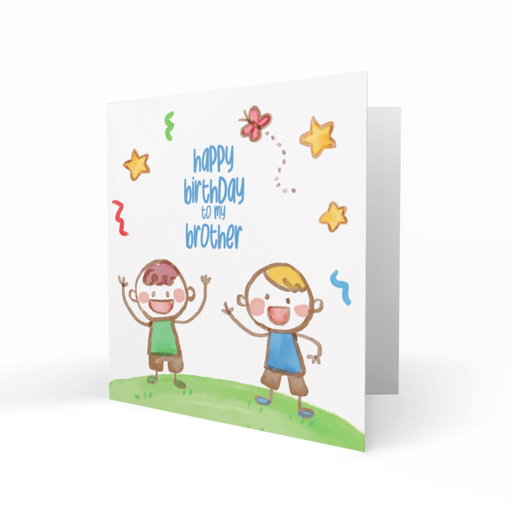 Wholesale - Happy Birthday To My Brother (Boy Boy) Greeting Cards chasing cards 