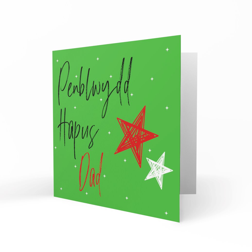 'Penblwydd Hapus Dad | Happy Birthday Dad' Greeting Cards Cariad Cymreig 