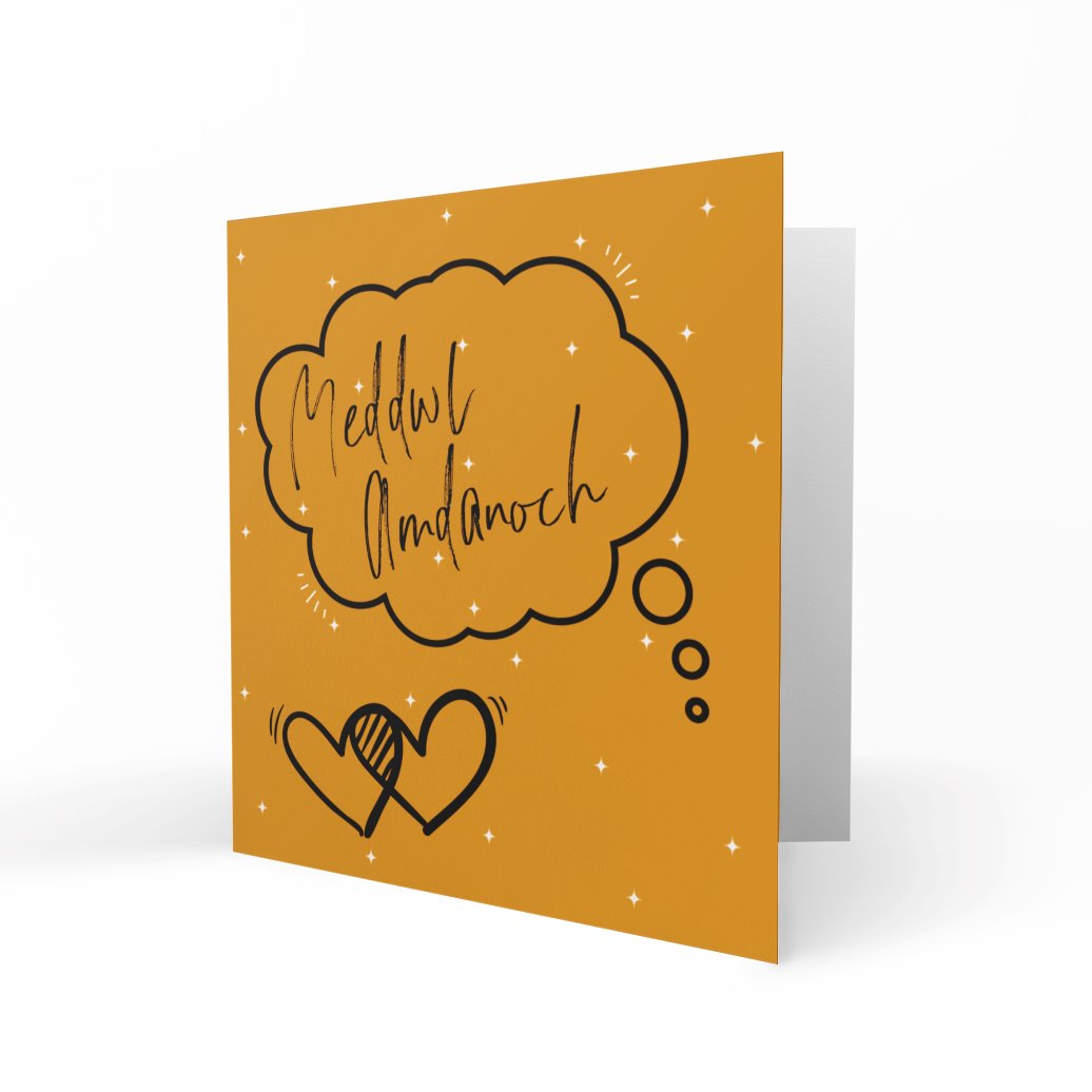 'Meddwl Amdanoch | Thinking of you' Greeting Cards Cariad Cymreig 