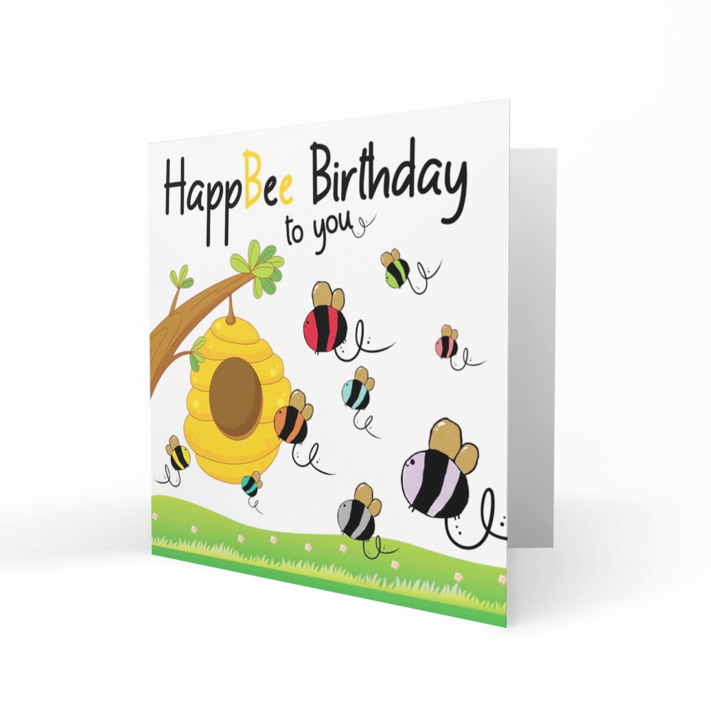 'HappBee Birthday' Greeting Cards Dotty Cloud 