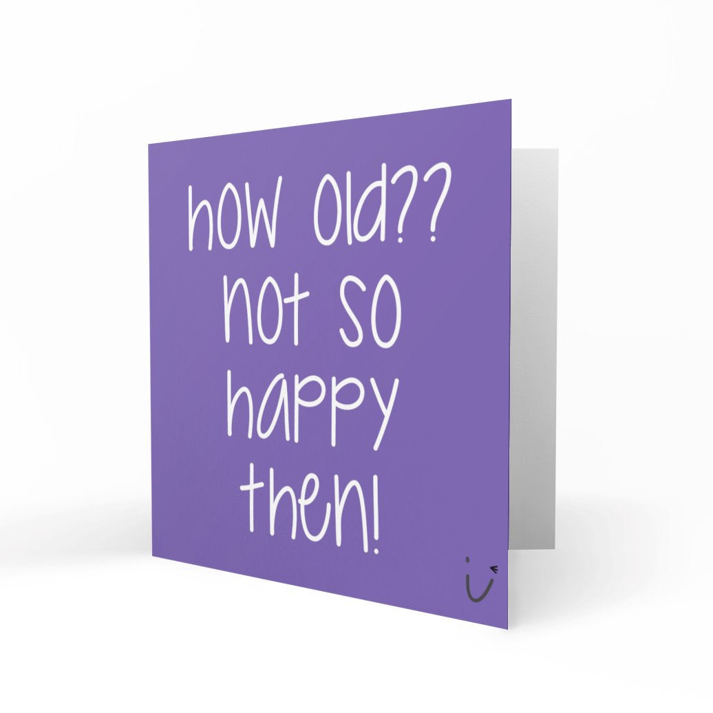 'How Old??' Greeting Cards Sarki Cards 