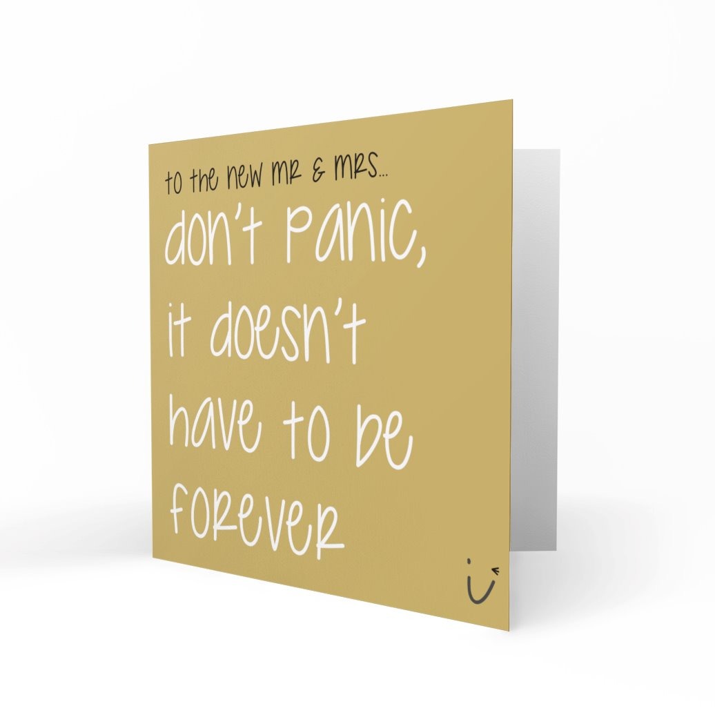 'It Doesn't Have to be Forever' Greeting Cards Sarki Cards 