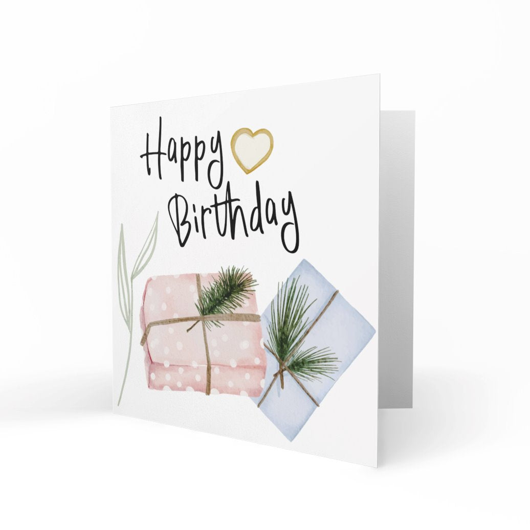 'Happy Birthday' Greeting Cards Paper Heart 