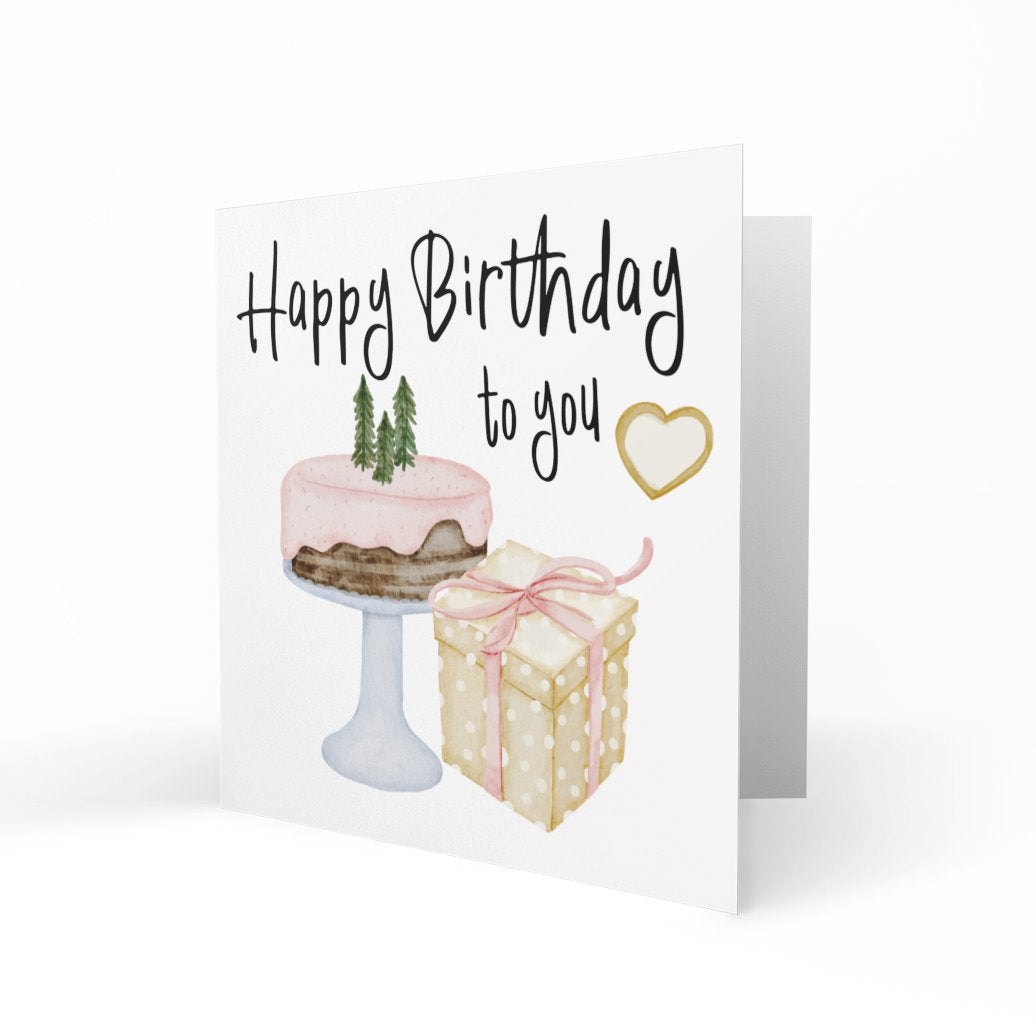 'Happy Birthday To You' Greeting Cards Paper Heart 