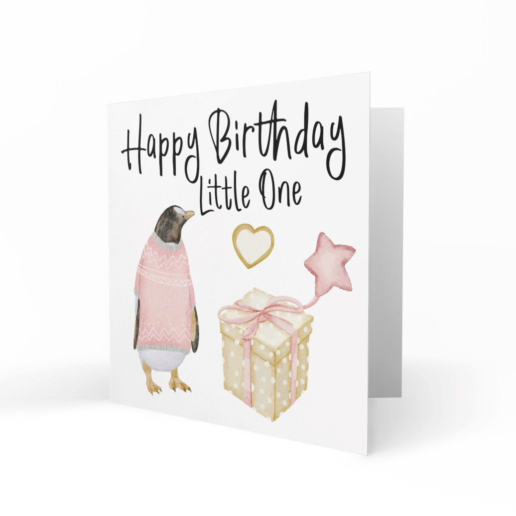 'Happy Birthday Little One (Girl)' Greeting Cards Paper Heart 