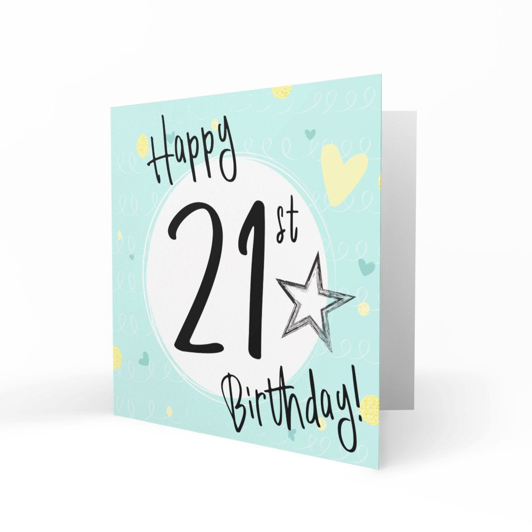 'Happy 21st Birthday' Greeting Cards Chasing Cards 