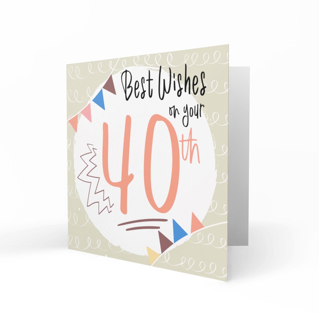 'Happy 40th Birthday' Greeting Cards Chasing Cards 