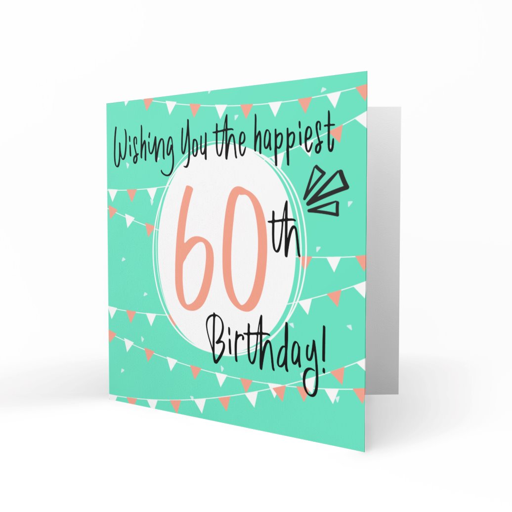 'Happy 60th Birthday' Greeting Cards Chasing Cards 